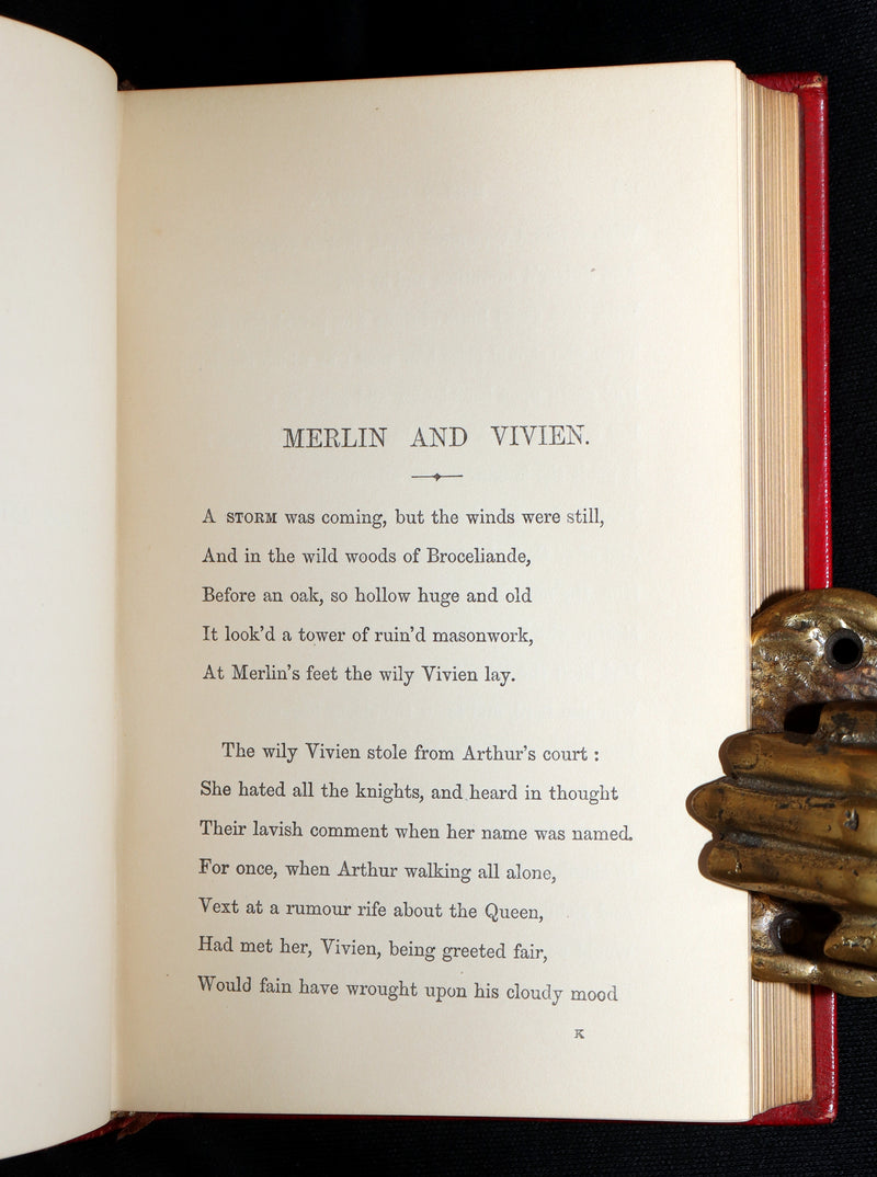 1869 Rare Book on Legend of King Arthur - Idylls of the King by Alfred Tennyson