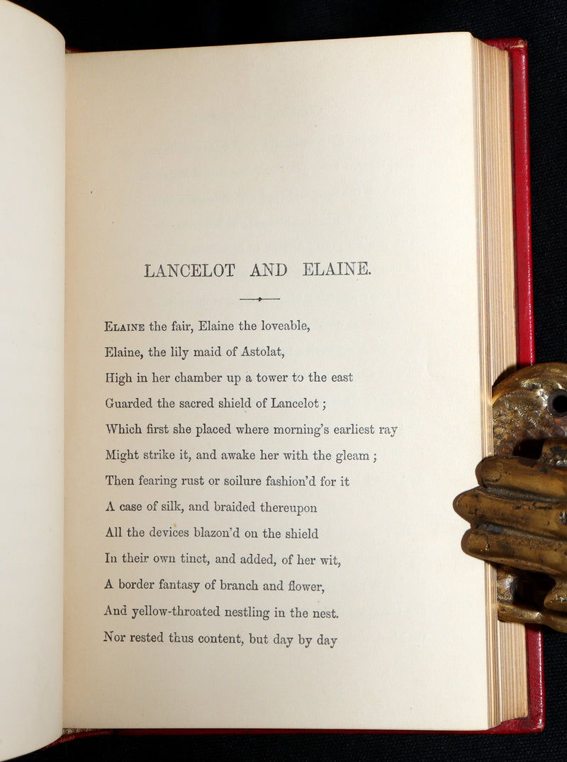 1869 Rare Book on Legend of King Arthur - Idylls of the King by Alfred Tennyson