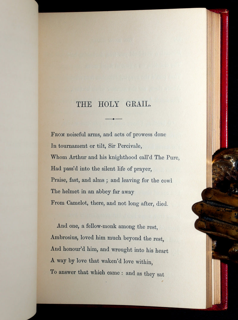 1869 Rare Book on Legend of King Arthur - Idylls of the King by Alfred Tennyson