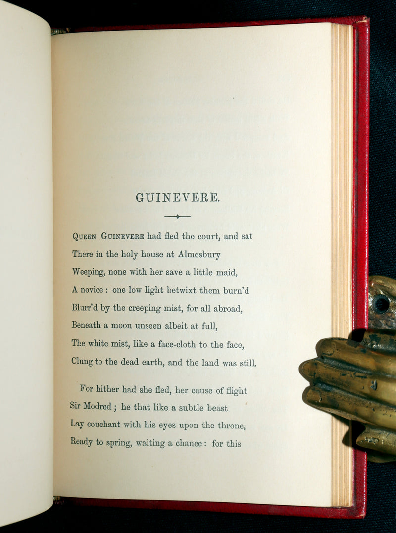 1869 Rare Book on Legend of King Arthur - Idylls of the King by Alfred Tennyson