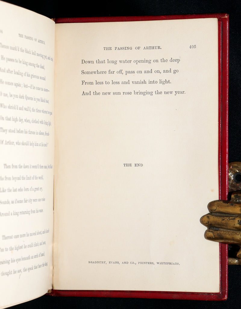 1869 Rare Book on Legend of King Arthur - Idylls of the King by Alfred Tennyson