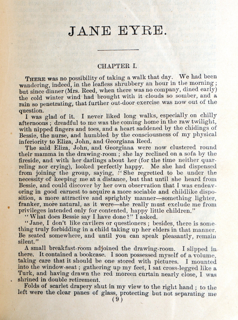 1881 Scarce American Book Exchange Edition - Jane Eyre by Charlotte Brontë