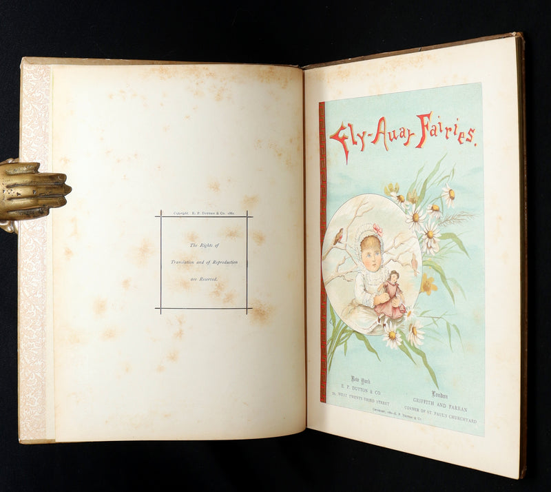 1882 Rare First Edition - Fly-Away Fairies and Baby-Blossoms by L. Clarkson