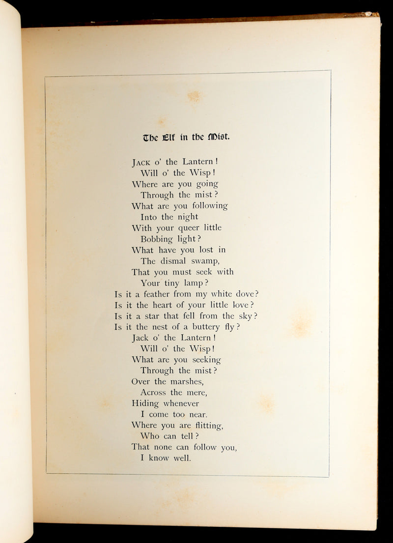 1882 Rare First Edition - Fly-Away Fairies and Baby-Blossoms by L. Clarkson