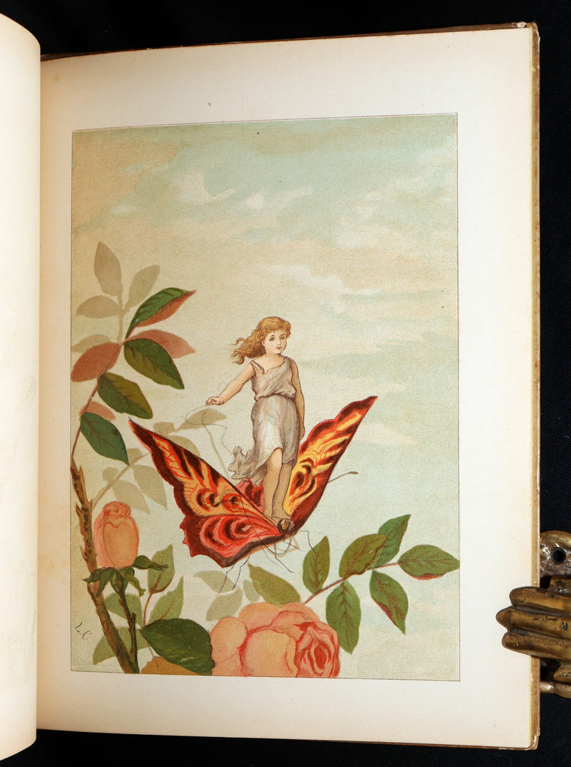 1882 Rare First Edition - Fly-Away Fairies and Baby-Blossoms by L. Clarkson
