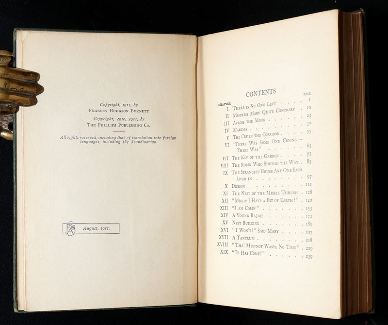 1911 Rare First Edition Book - The Secret Garden by Frances Hodgson Burnett