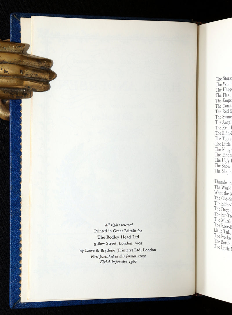 1967 Fine Binding - Fairy Tales and Legends by Hans Andersen Illus. Rex Whistler