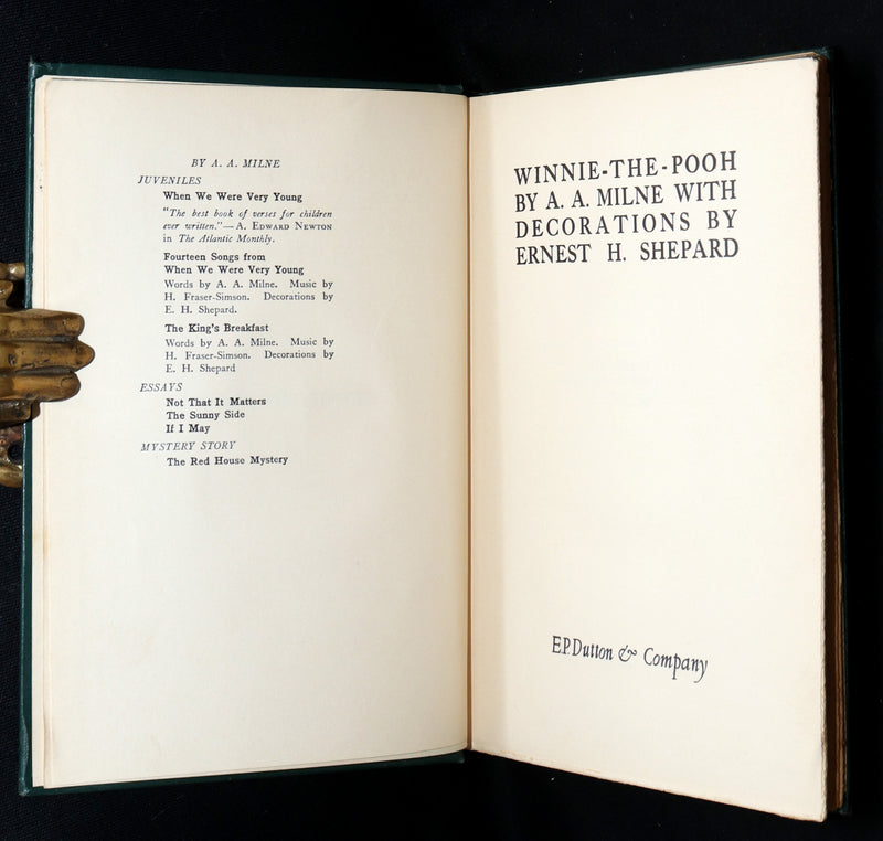 1926 Rare First Edition - Winnie-The-Pooh Illustrated by Ernest Shepard