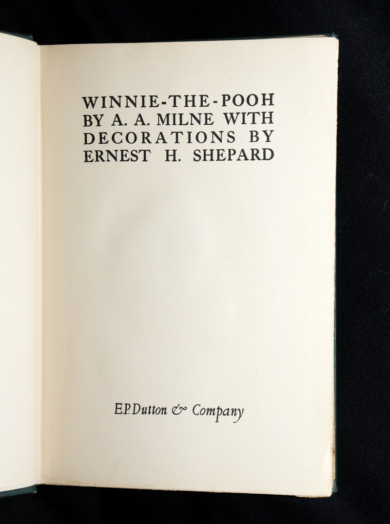 1926 Rare First Edition - Winnie-The-Pooh Illustrated by Ernest Shepard