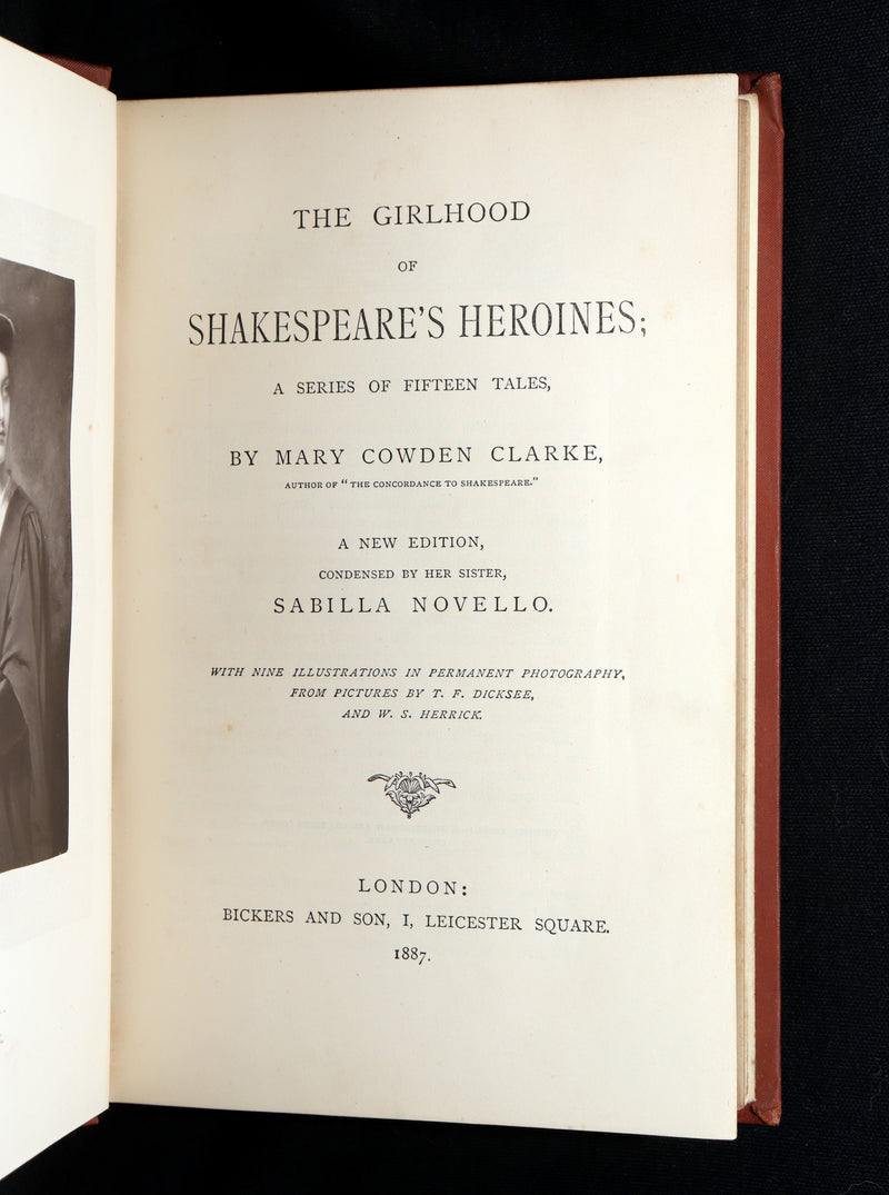 1887 Rare Book - The Girlhood of Shakespeare’s Heroines, Photographs Illustrated