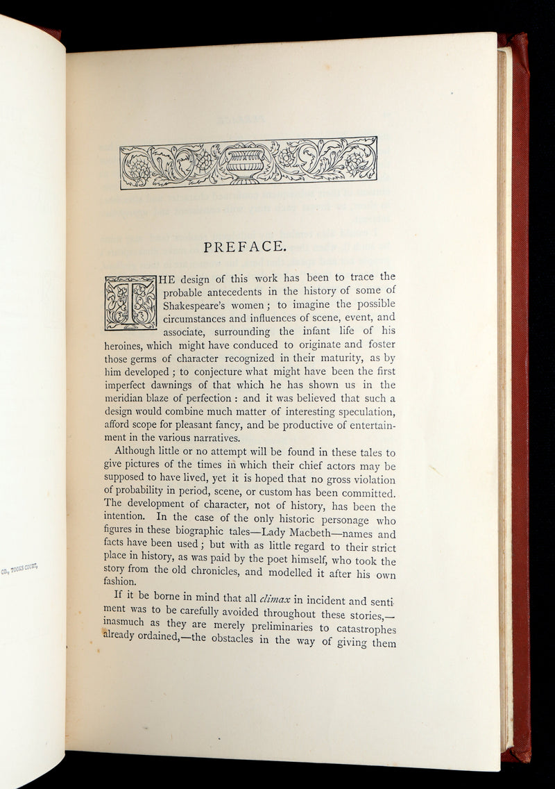 1887 Rare Book - The Girlhood of Shakespeare’s Heroines, Photographs Illustrated