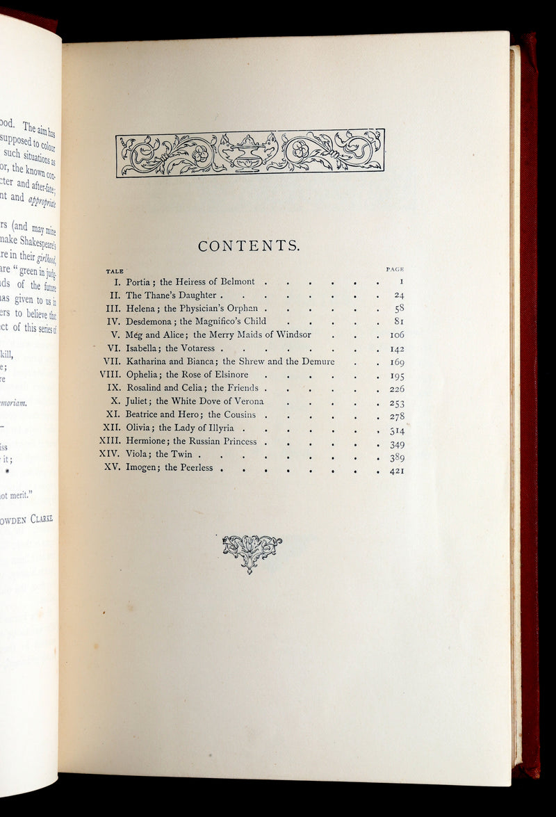 1887 Rare Book - The Girlhood of Shakespeare’s Heroines, Photographs Illustrated