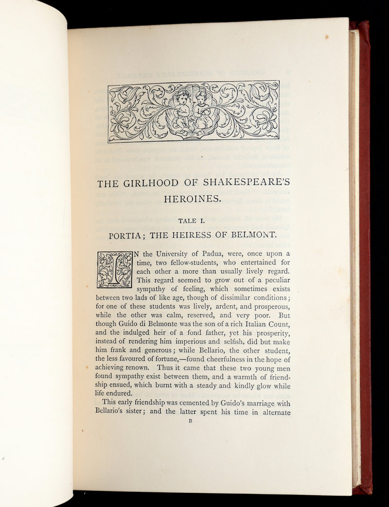 1887 Rare Book - The Girlhood of Shakespeare’s Heroines, Photographs Illustrated