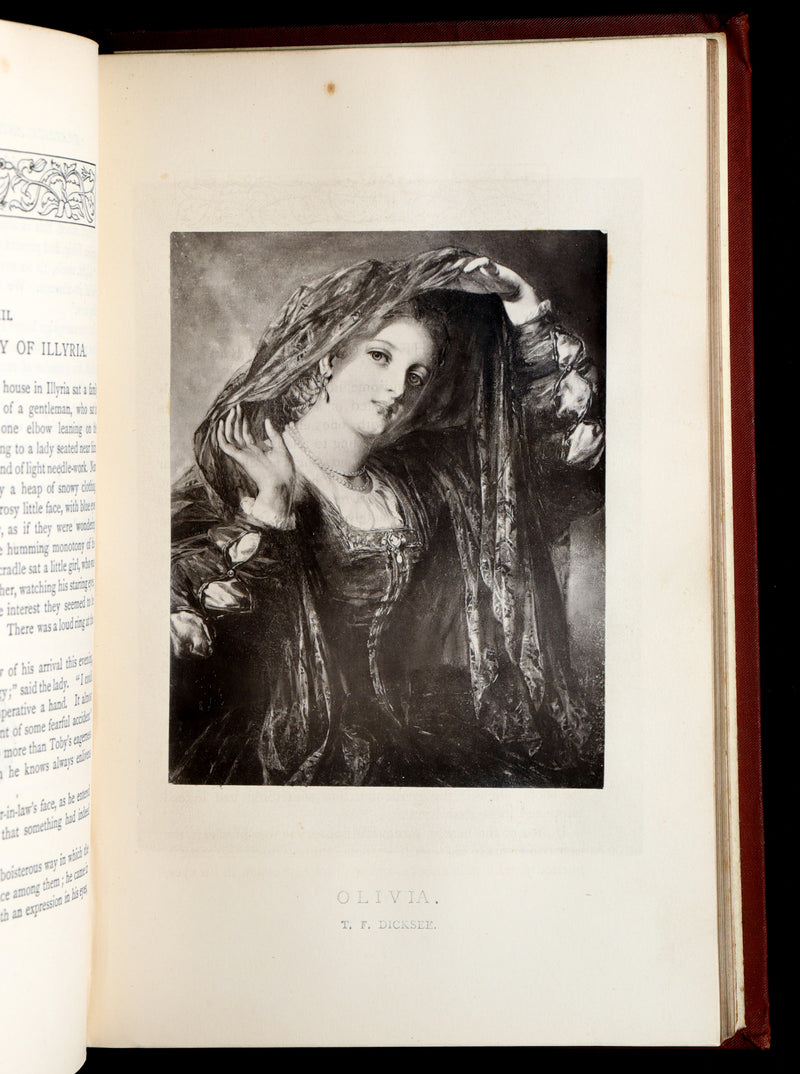 1887 Rare Book - The Girlhood of Shakespeare’s Heroines, Photographs Illustrated