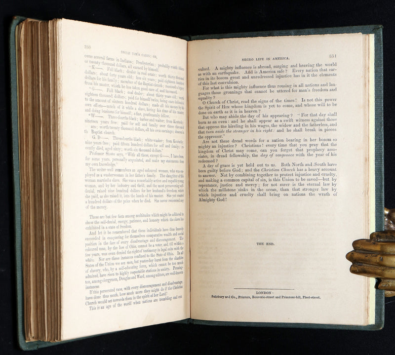 1852 Early Illustrated Edition - Uncle Tom’s Cabin by Harriet Beecher Stowe