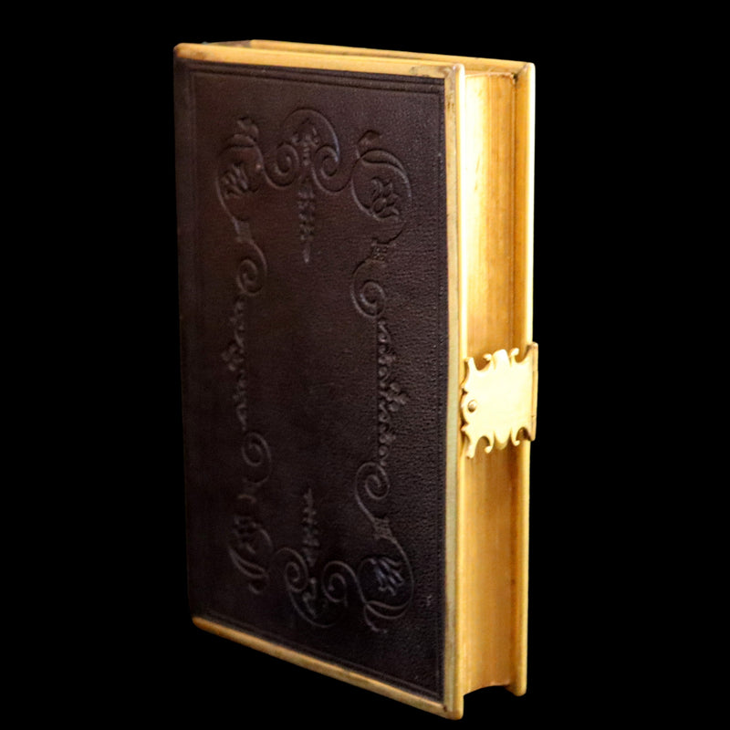 1850 Rare Bible bound by Bagster - Polyglot Bible, Old and New Testament, Clasp