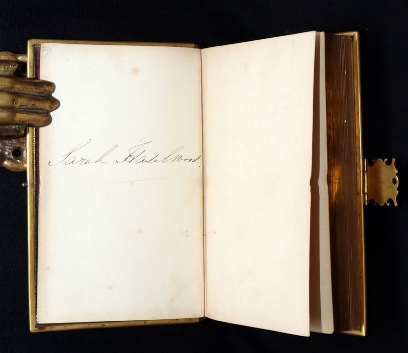 1850 Rare Bible bound by Bagster - Polyglot Bible, Old and New Testament, Clasp