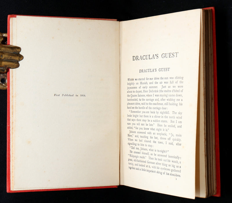 1914 Rare Book - Dracula’s Guest and Other Weird Stories by Bram Stoker