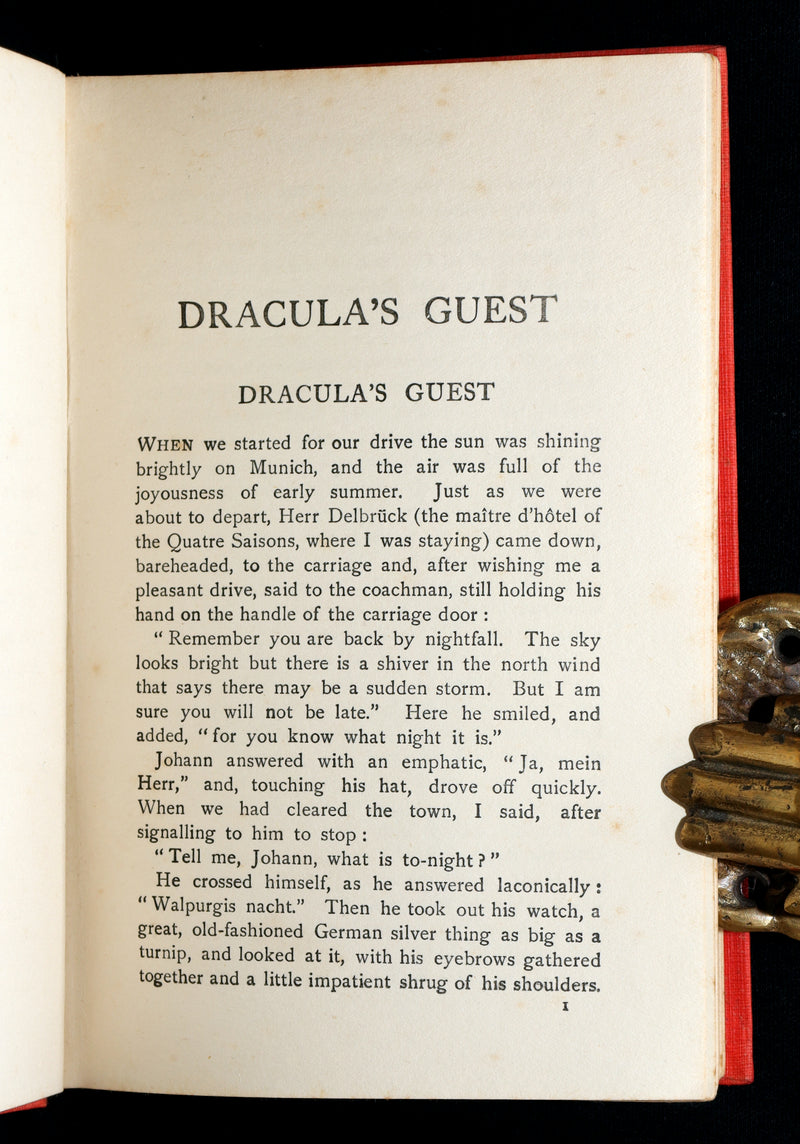 1914 Rare Book - Dracula’s Guest and Other Weird Stories by Bram Stoker