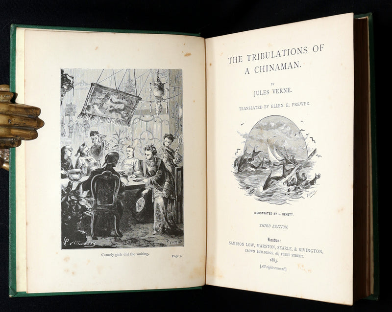 1883 Rare Third Edition - The Tribulations of a Chinaman by Jules Verne