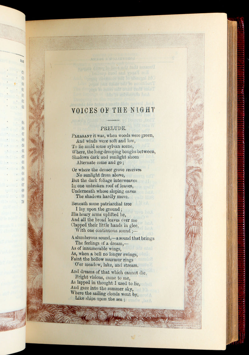 1880 Rare Book - The Poetical Works of Henry Wadsworth Longfellow Illustrated