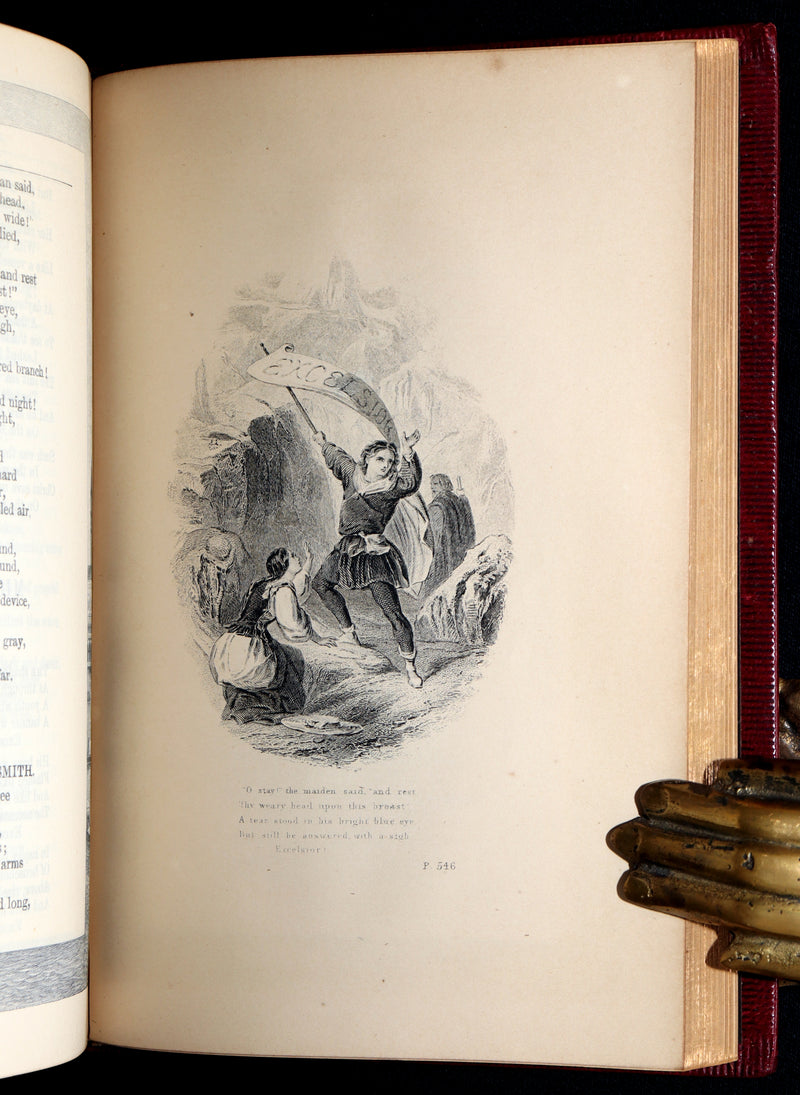 1880 Rare Book - The Poetical Works of Henry Wadsworth Longfellow Illustrated