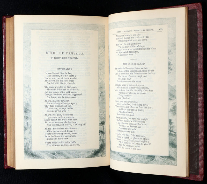 1880 Rare Book - The Poetical Works of Henry Wadsworth Longfellow Illustrated