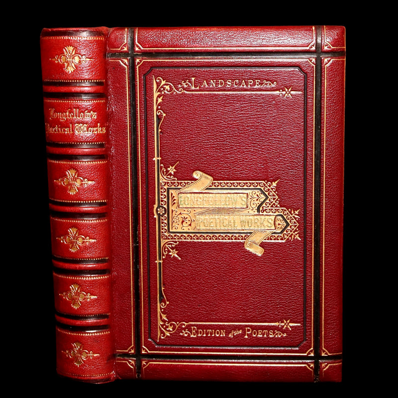 1880 Rare Book - The Poetical Works of Henry Wadsworth Longfellow Illustrated