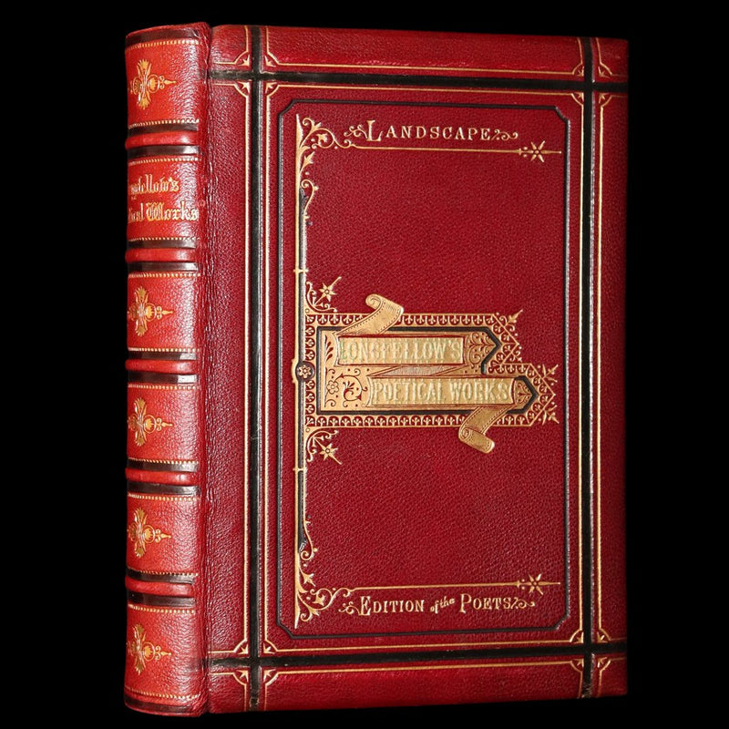 1880 Rare Book - The Poetical Works of Henry Wadsworth Longfellow Illustrated