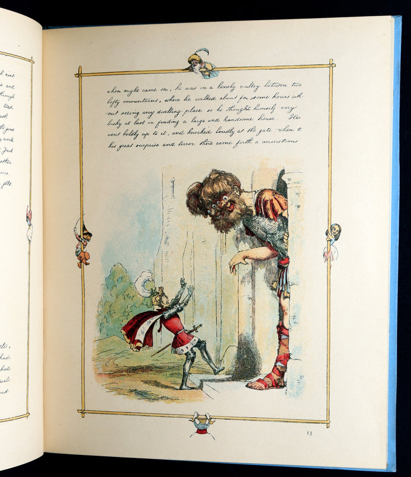 1888 First Edition - Jack The Giant Killer color illustrated by Richard Doyle