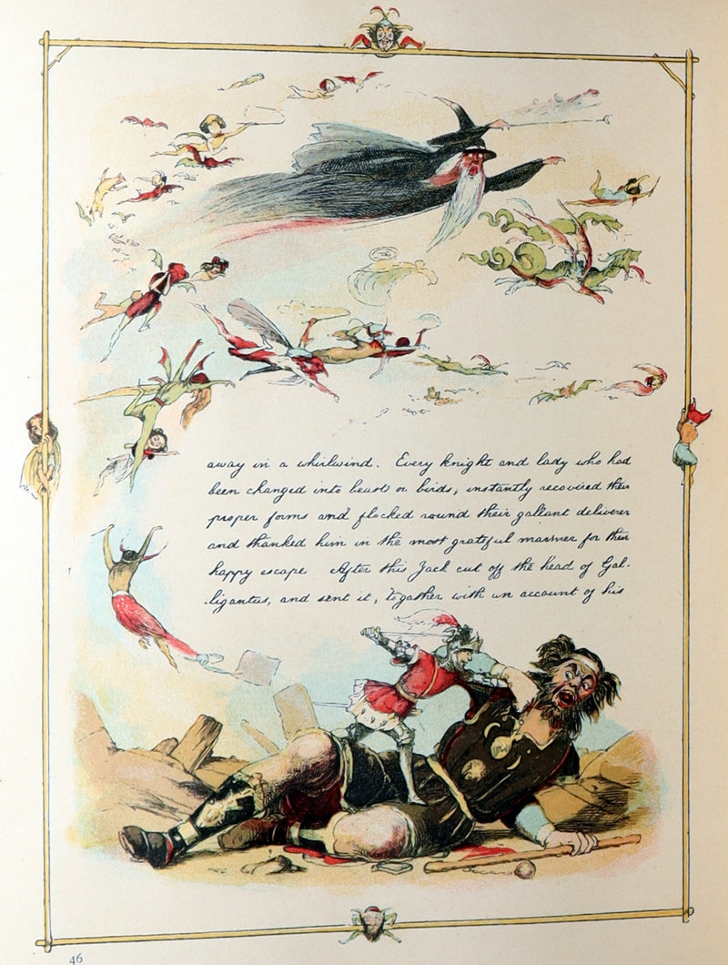1888 First Edition - Jack The Giant Killer color illustrated by Richard Doyle