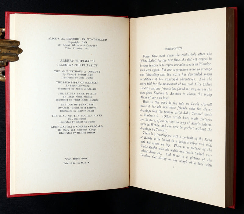 1932 Nice Whitman Edition - Alice’s Adventures in Wonderland by Lewis Carroll