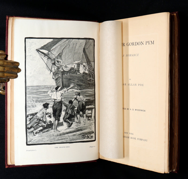 1889 Rare Book - The Narrative of Arthur Gordon Pym by Edgar Allan Poe