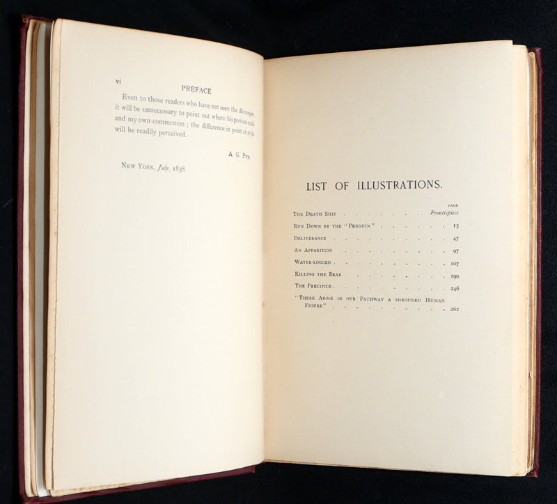1889 Rare Book - The Narrative of Arthur Gordon Pym by Edgar Allan Poe