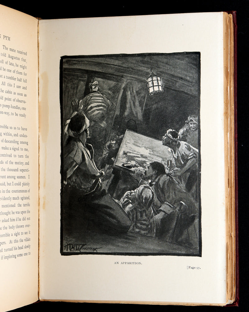 1889 Rare Book - The Narrative of Arthur Gordon Pym by Edgar Allan Poe