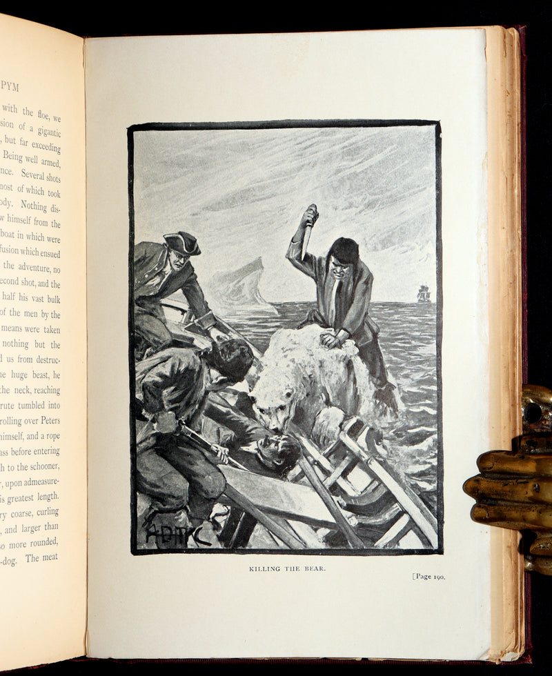 1889 Rare Book - The Narrative of Arthur Gordon Pym by Edgar Allan Poe