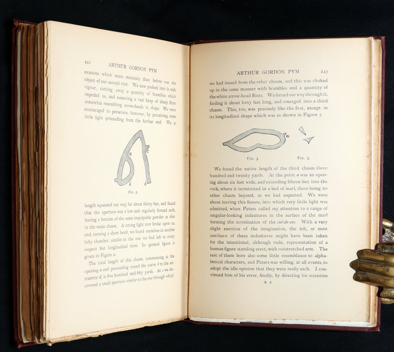 1889 Rare Book - The Narrative of Arthur Gordon Pym by Edgar Allan Poe