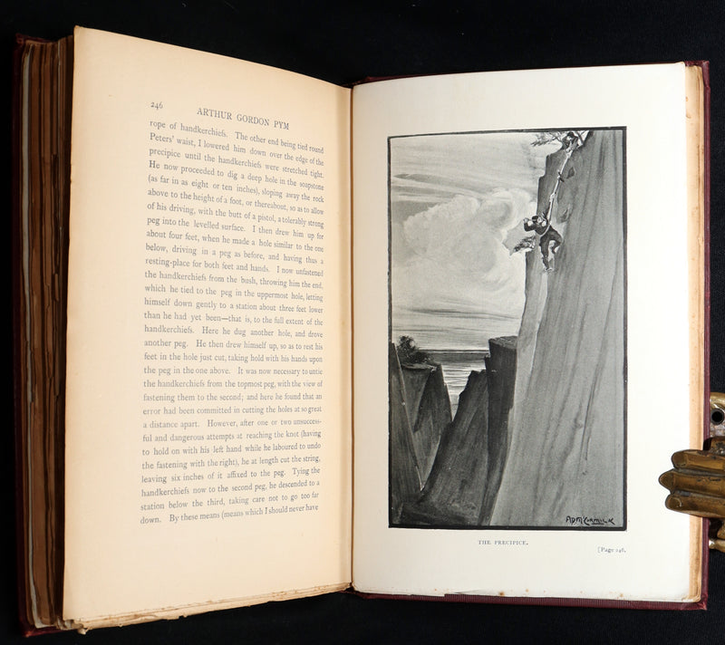 1889 Rare Book - The Narrative of Arthur Gordon Pym by Edgar Allan Poe