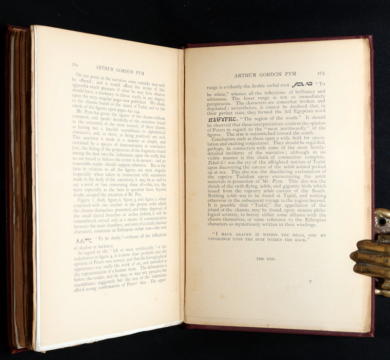 1889 Rare Book - The Narrative of Arthur Gordon Pym by Edgar Allan Poe