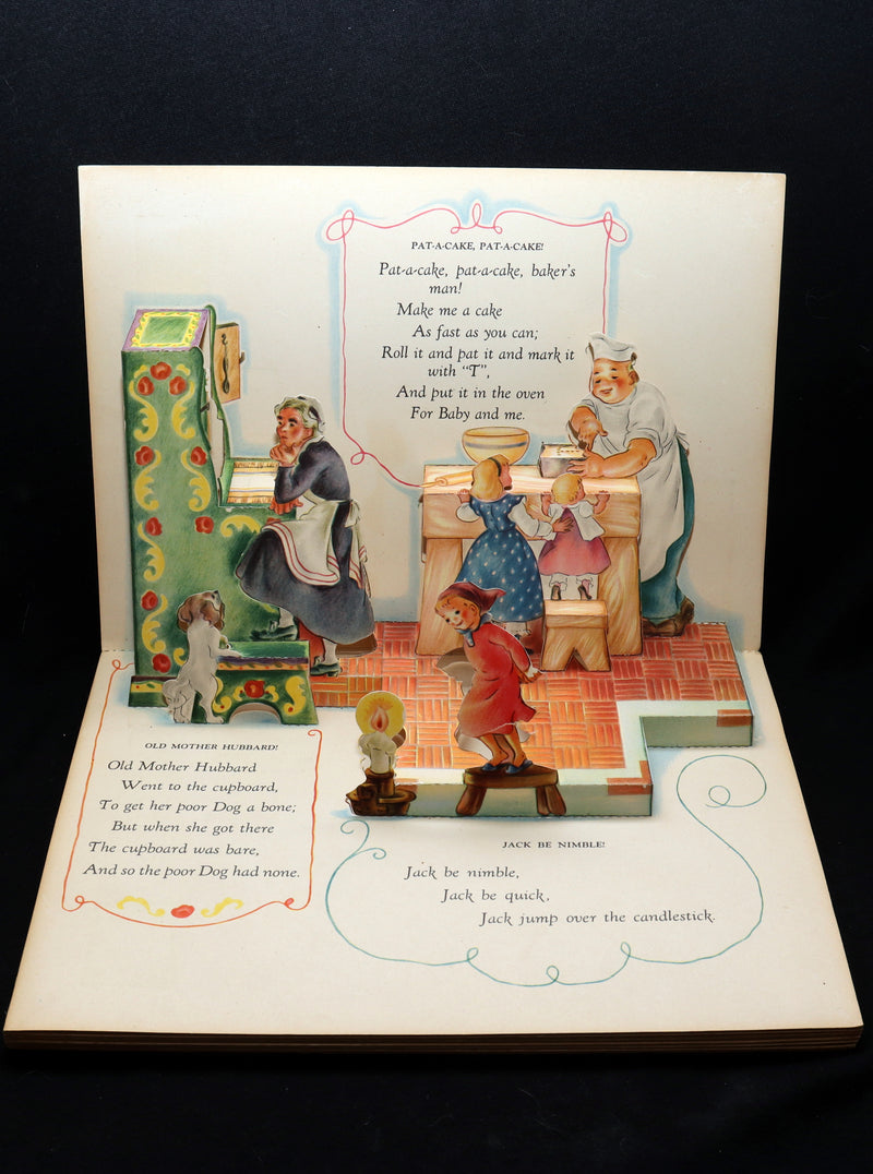 1944 First Edition - The Jolly Jump-Ups Mother Goose Book By Geraldine Clyne