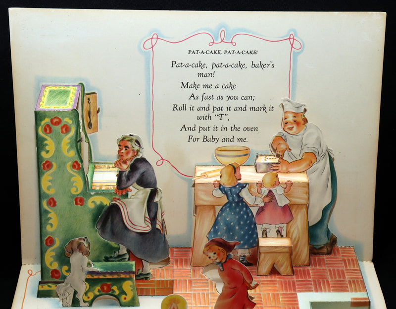 1944 First Edition - The Jolly Jump-Ups Mother Goose Book By Geraldine Clyne