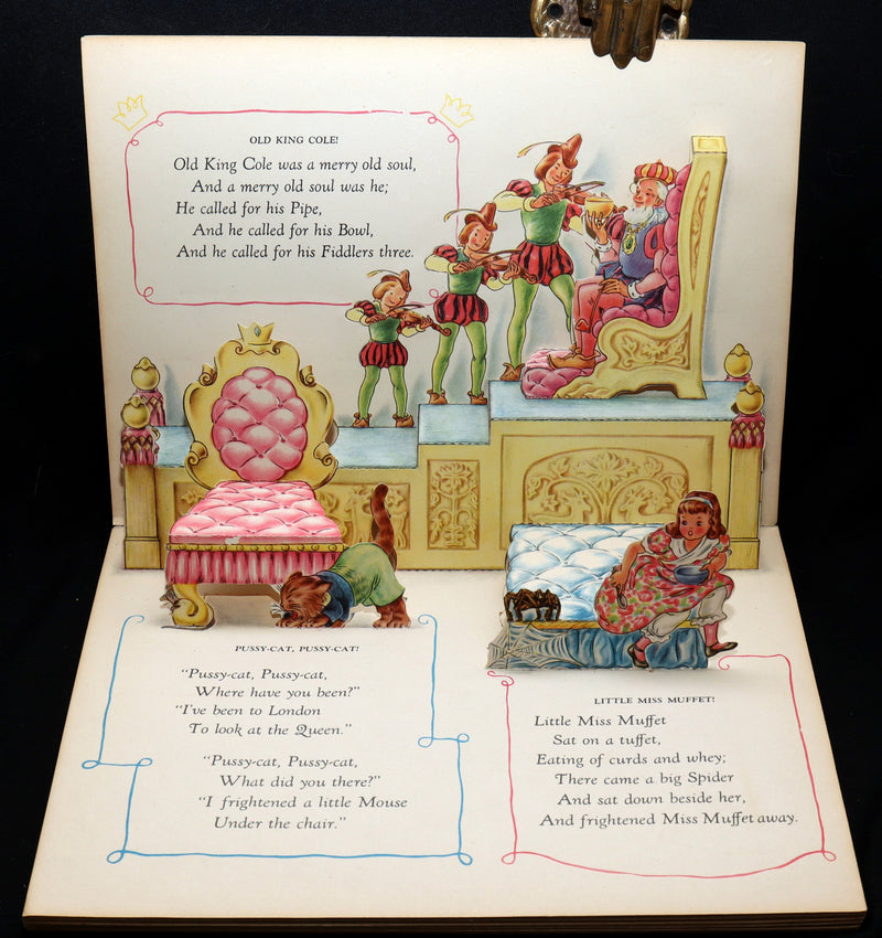 1944 First Edition - The Jolly Jump-Ups Mother Goose Book By Geraldine Clyne