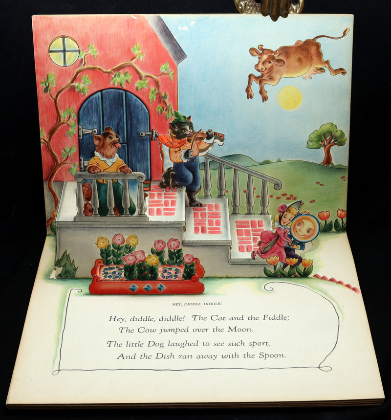 1944 First Edition - The Jolly Jump-Ups Mother Goose Book By Geraldine Clyne