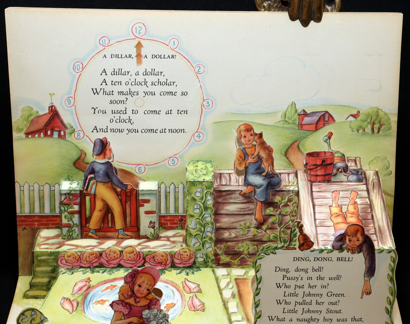 1944 First Edition - The Jolly Jump-Ups Mother Goose Book By Geraldine Clyne