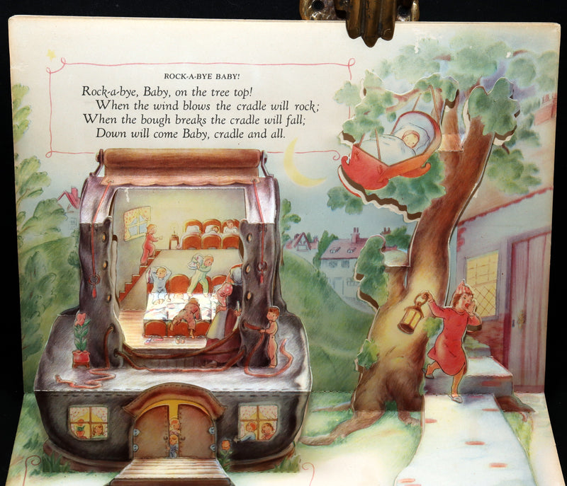 1944 First Edition - The Jolly Jump-Ups Mother Goose Book By Geraldine Clyne