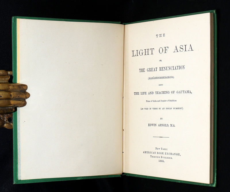 1880 Rare Book- The Light of Asia or The Great Renunciation, Founder of Buddhism
