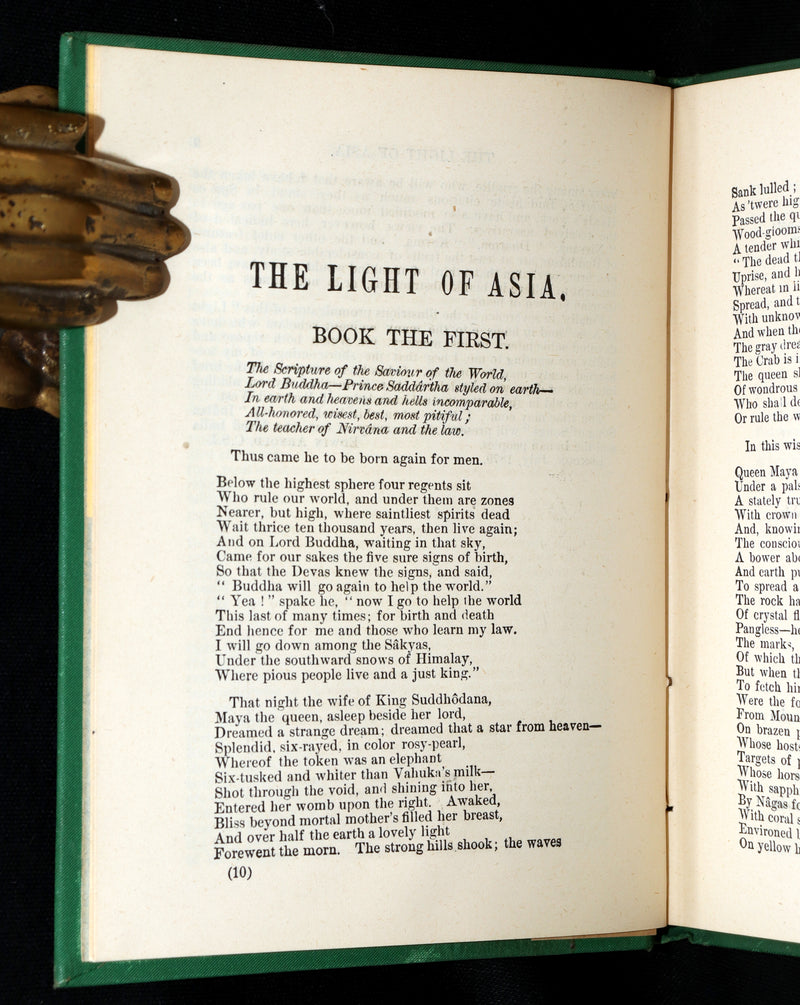 1880 Rare Book- The Light of Asia or The Great Renunciation, Founder of Buddhism