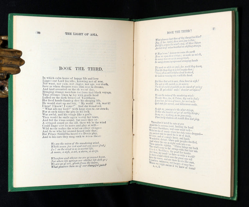 1880 Rare Book- The Light of Asia or The Great Renunciation, Founder of Buddhism