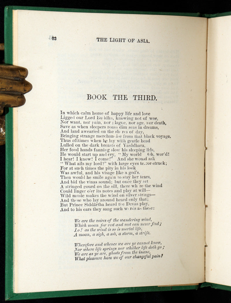 1880 Rare Book- The Light of Asia or The Great Renunciation, Founder of Buddhism