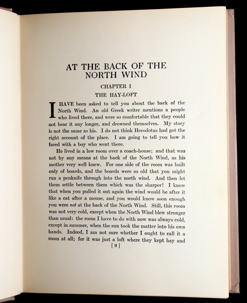 1919 Rare First Edition by Jessie Willcox Smith - At The Back of The North Wind